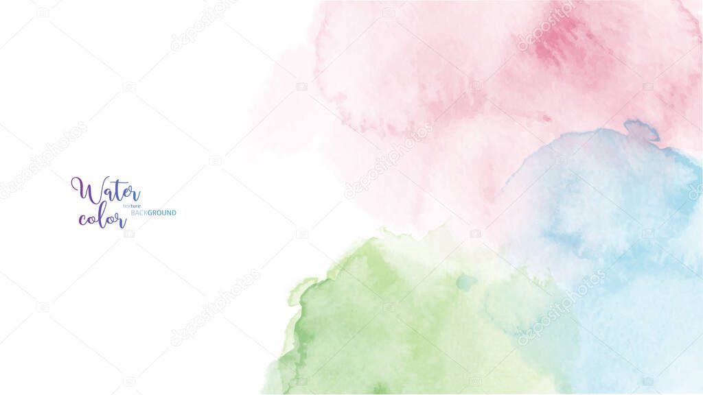 Abstract light surface of watercolor texture for banner background. Stain artistic vector used as being an element in the decorative design of header, brochure, poster, card, cover or banner.