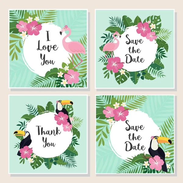 Vektör tropikal kartları set.