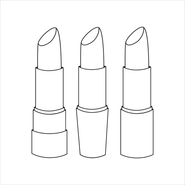 Set de lápices labiales vectoriales — Archivo Imágenes Vectoriales