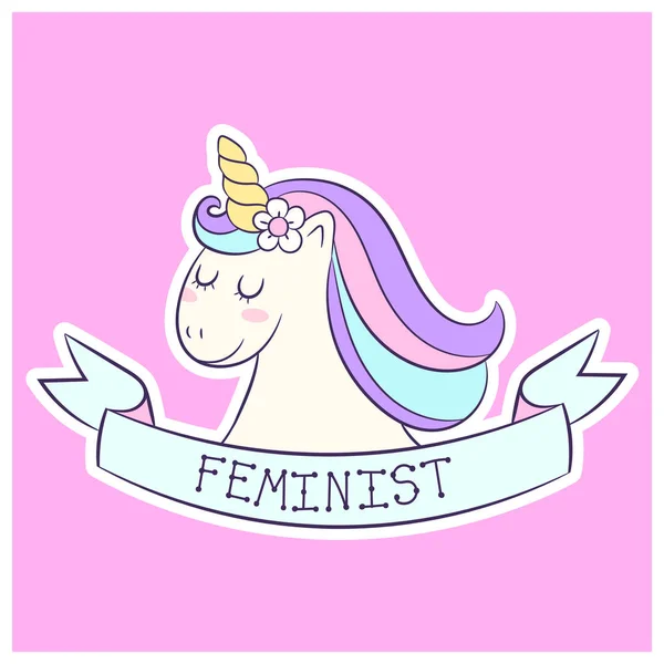 Şirin feminist tek boynuzlu at