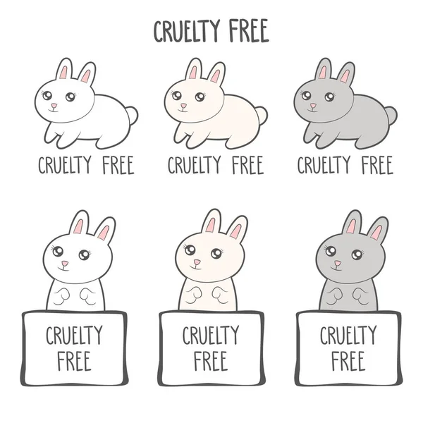 Cruelty free icon. No animals testing sign — Stock Vector