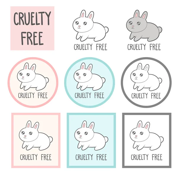 Cruelty free icon. No animals testing sign — Stock Vector