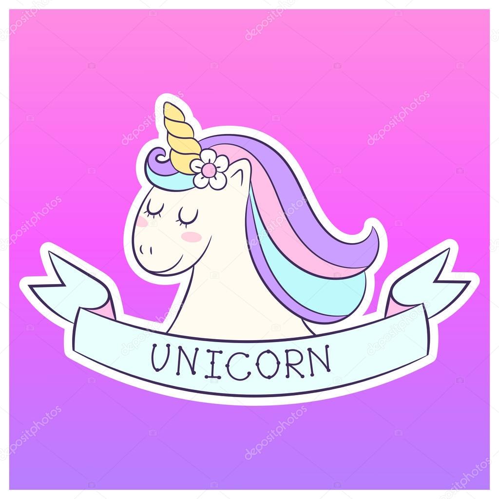 Cute  illustration of unicorn