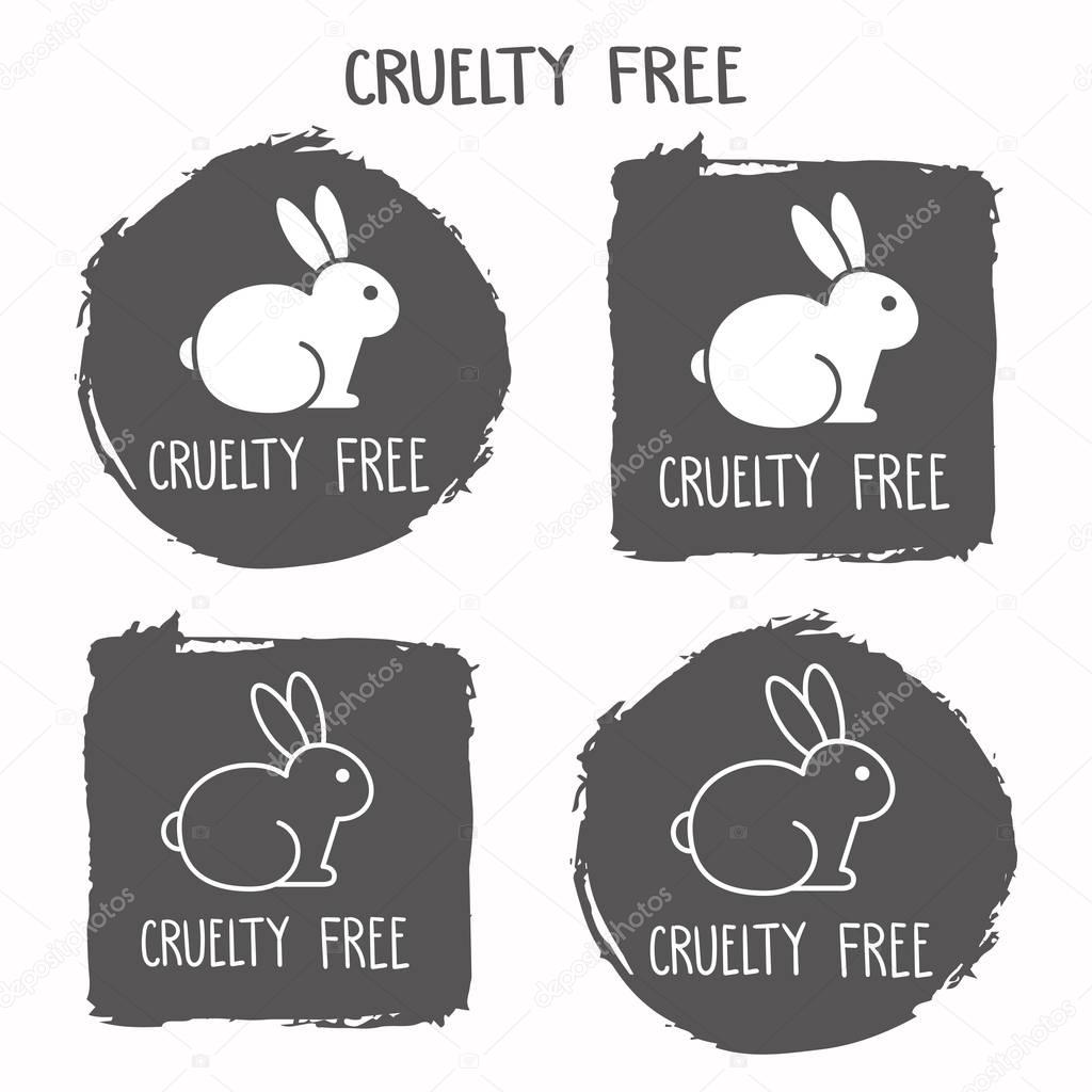 Cruelty free icon. No animals testing sign. Product not tested on animals symbol. Can be used as sticker, logo, stamp, icon. Vector illustration