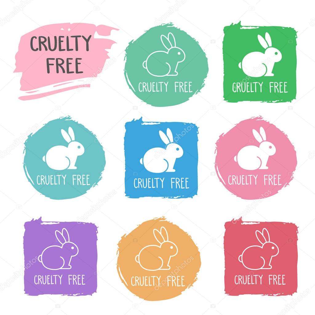 Cruelty free icon. No animals testing sign. Product not tested on animals symbol. Can be used as sticker, logo, stamp, icon. Vector illustration