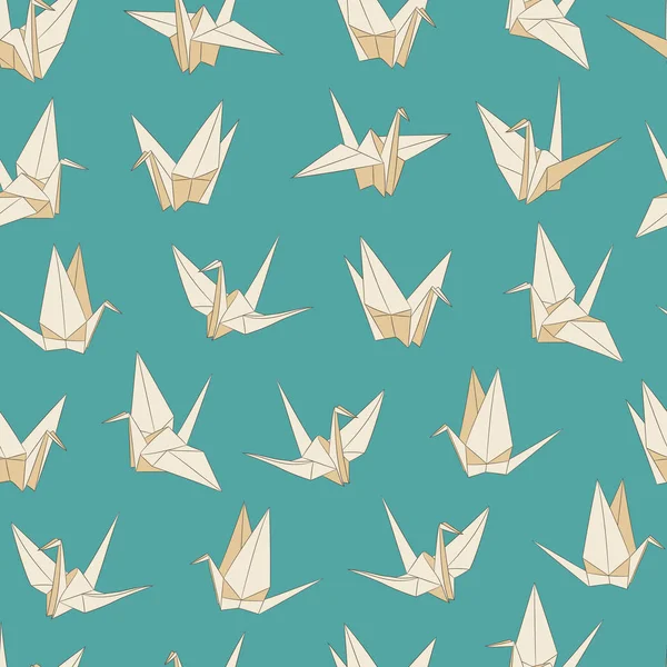 Sorunsuz vektör desen kağıt ile vinç.