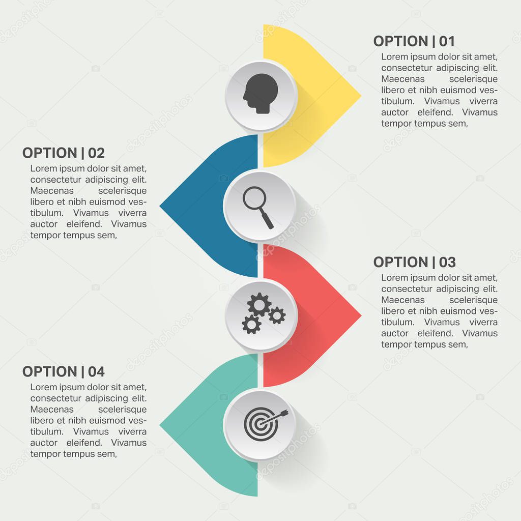 Infographic business concept with 4 options