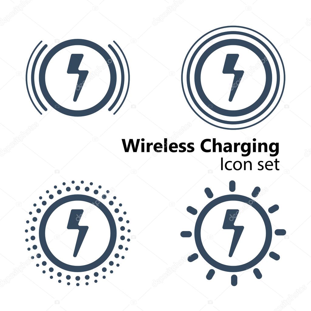 Wireless Charging Icon set
