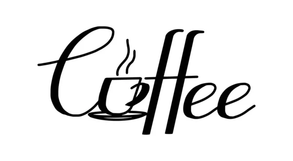 Ilustração vetorial de letras de café para café. Logotipo para empresa de café . —  Vetores de Stock