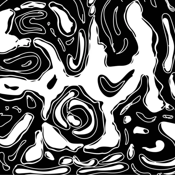 Abstracte zwarte verspreidingsplaatsen. Spontane afdruk en geschetste vectorcontrast zwart-wit achtergrond. Retro abstract patroon in kunststijl. Zwart-wit ontwerp. Patroon met optische illusie — Stockvector