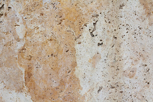 Sawn Armenian tuff, travertine. Tuff Stone Sawn Cut Callibrated Tiles from Armenia. Ararat Classic Travertin. Vein Cut Polished Travertin. Noble, uneven pattern. Stock image for your design