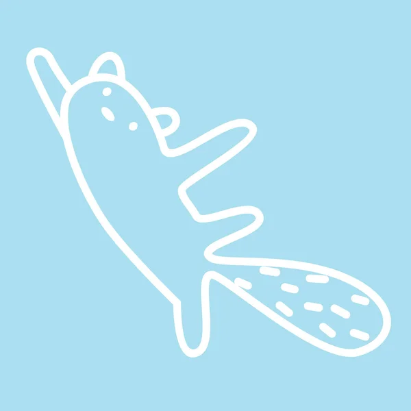 Mignon Personnage Animal Kawaii Danse Modèle Drôle Conception Logo Castor — Image vectorielle