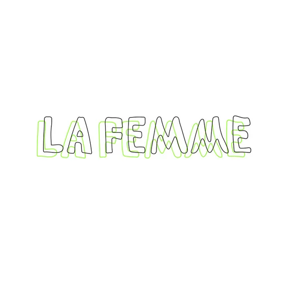 Vektor Illusztráció Egyszerű Stílusban Kézírásos Kifejezéssel Femme Stílusos Nyomtatás Poszterhez — Stock Vector