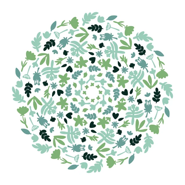 Mandalas Flores Elementos Decorativos Vintage Patrón Doodle Ilustración Vectorial Islam — Vector de stock