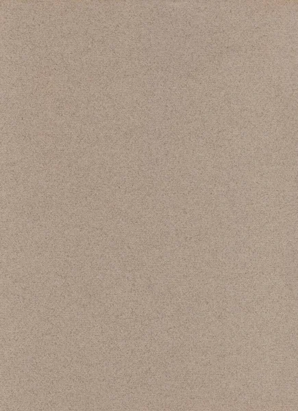 Beige or light taupe paper background. Wet sandy colored pastel paper. Blotches and hairs on a uniform texture. Abstract homogeneous flatlay, top view. Vertical format. Free space for your text. — Stock Photo, Image