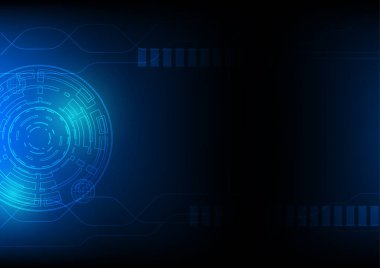 Teknoloji arka plan mavi, yüksek teknoloji bilim-kurgu siber Tema kavram, vektör eps resimli 10