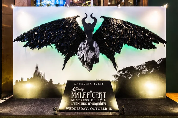 Bangkok Thaiföld 2019 Október Maleficent Mistress Evil Film Plakát Háttér — Stock Fotó