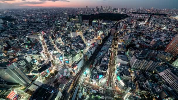 Tokio Japón Nov 2019 Lapso Del Día Noche Del Paisaje — Vídeos de Stock