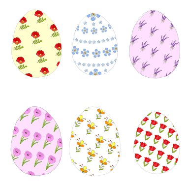 Paskalya kutlamalarının vektör el çizimi. Mutlu Paskalyalar, el çizimi pasta çizimi illüstrasyonları.