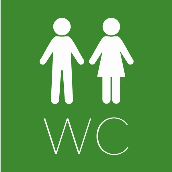 Homme et dame signe de toilette mâle symboles féminins — Image vectorielle