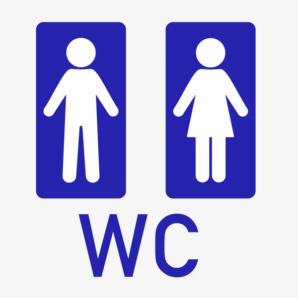 Mann und Dame Toilettenschild männliche weibliche Symbole — Stockvektor