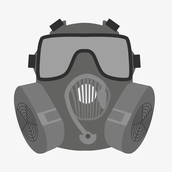 Gasmasker pictogram op witte achtergrond — Stockvector