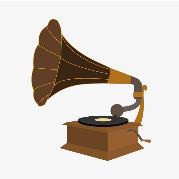 Vieux vecteur gramophone — Image vectorielle