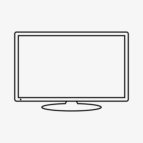 Monitor de tv lcd, ilustração vetorial. — Vetor de Stock