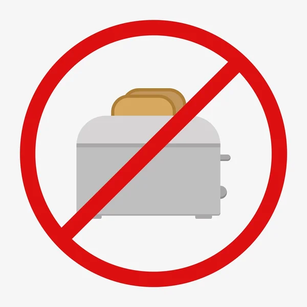 Beyaz arka plan üzerinde izole tost makinesi dışında uçan tost. — Stok Vektör
