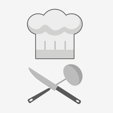 Chef şapka işareti simgesi.