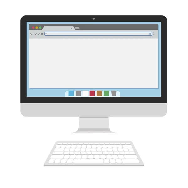 Browser op scherm — Stockvector