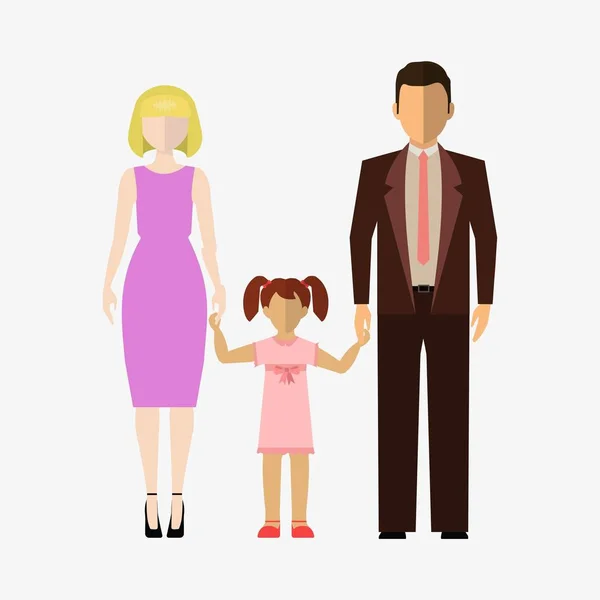 Icône familiale style plat — Image vectorielle