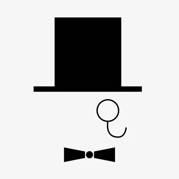Gentleman icon isolated on white background. Vector art. — Stock Vector