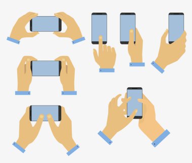 Akıllı telefon tutan el kümesi