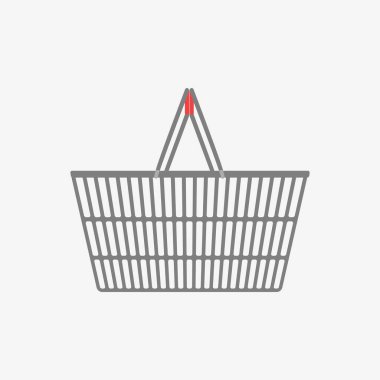 Alışveriş sepeti simgesini - vektör çizim