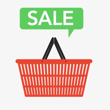 Alışveriş sepeti simgesini - vektör çizim