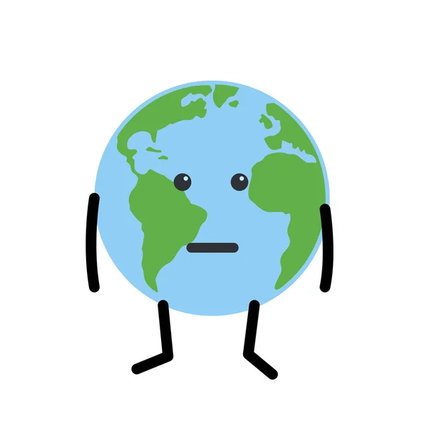 Globes van de aarde geïsoleerd op witte achtergrond — Stockvector