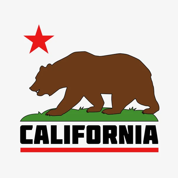 État du drapeau californien — Image vectorielle