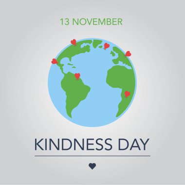 World kindness day clipart