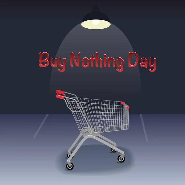 Buy Nothing gün poster — Stok Vektör