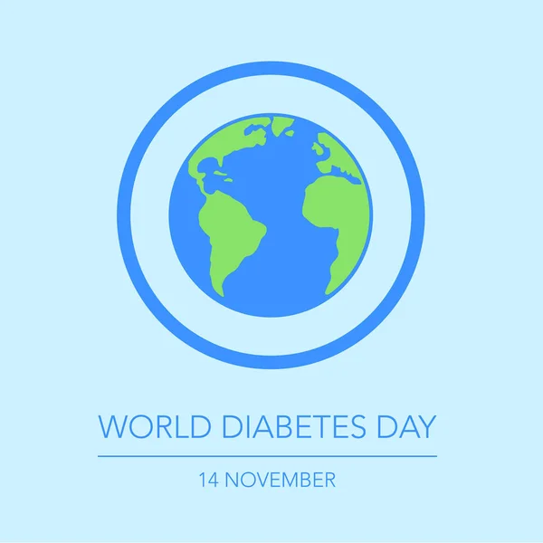 World Diabetes Day 14 November poster. Vector illustration — Stock Vector