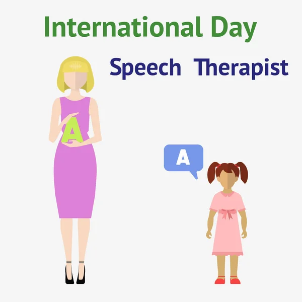 Internationaler Tag der Logopäden — Stockvektor
