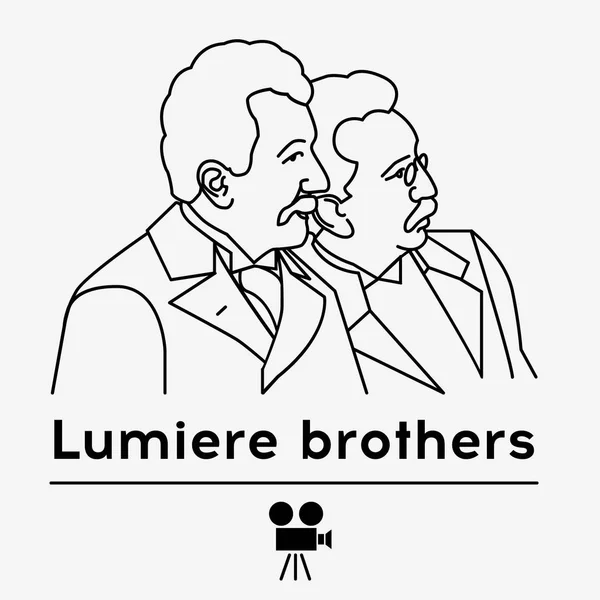 Zarys bracia Lumiere — Wektor stockowy