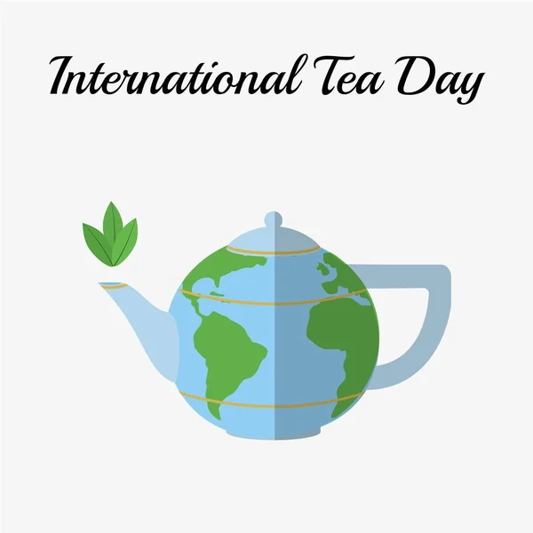 Giornata Internazionale del Tè, 15 dicembre — Vettoriale Stock