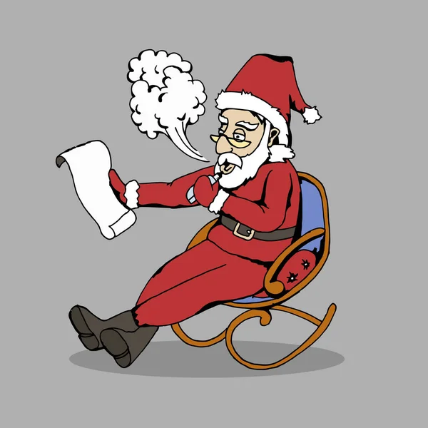 Santa con vapor — Vector de stock