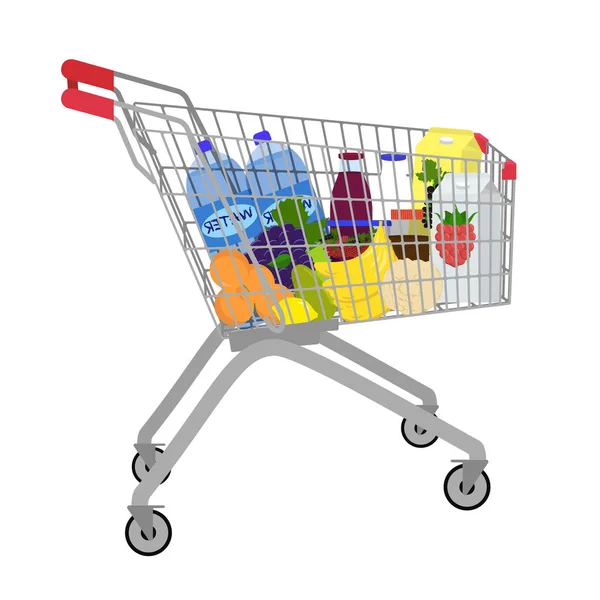 Vector shopping cart. — Stock Vector