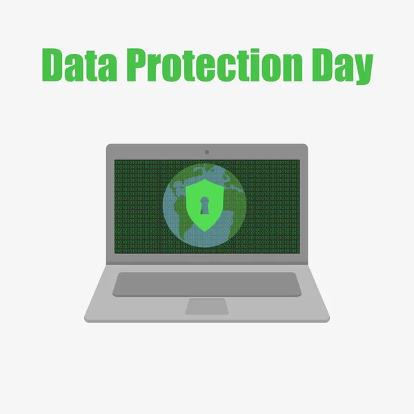数据保护的一天 — 图库矢量图片