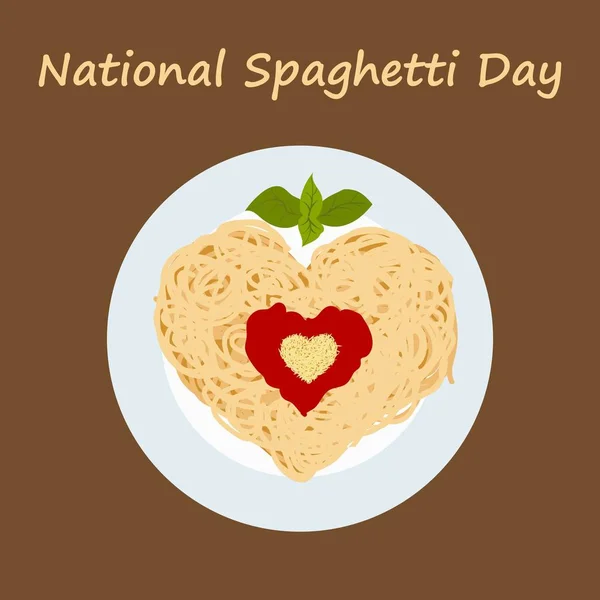 National Spaghetti Day — Stock Vector