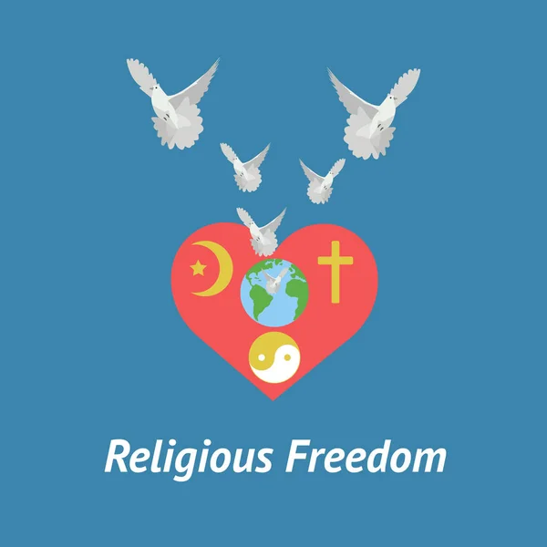 Dini özgürlük günü gösteren resim — Stok Vektör
