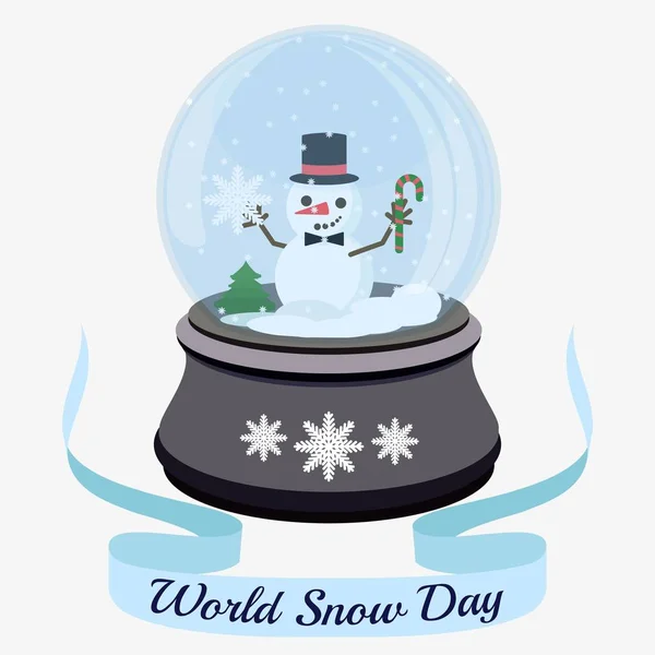 Día Mundial de la Nieve — Vector de stock